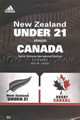 New Zealand U21 Canada 2007 memorabilia